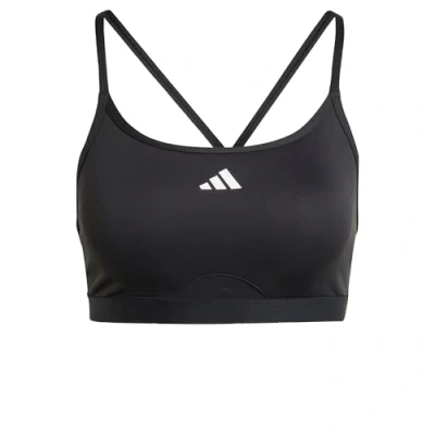 Abbildung von adidas Performance Aeroreact 3STRIPES Sportbh mit leichter Stützkraft, Damen, Größe: XS, Black