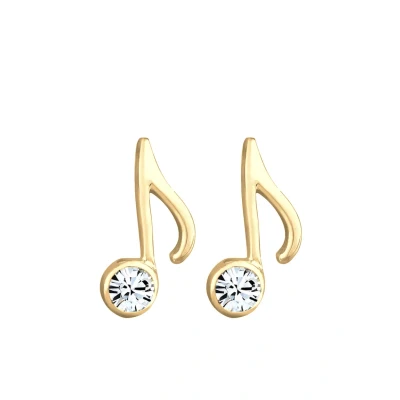 Abbildung von Elli Ohrringe Damen Ohrstecker Note Musik mit Kristall in 925 Sterling Silber
