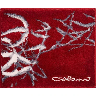 Abbildung von Grund Colani Exklusiver Designer Badteppich 100% Polyacryl, ultra soft, rutschfest, ÖKO TEX zertifiziert, 5 Jahre Garantie, 23, WC Vorlage o.A. 50x60 cm, türkis