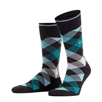 Abbildung von Burlington Herren Socken Newcastle M SO Wolle gemustert 1 Paar, Schwarz (Black 3001), 40 46