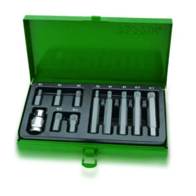 Abbildung von TOPTUL GAAD1102 Steckschlüsseleinsatz Set 11 Spline Chrom Vanadium Stahl 1/2 Sechskant