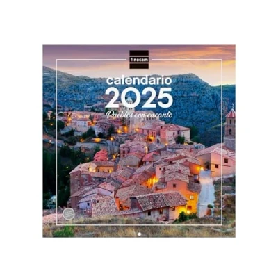 Abbildung von Finocam Wandbilder, 30 x cm, zum Schreiben 2025, Monatsansicht, Januar Dezember 2025 (12 Monate), Dörfer mit spanischem Charme