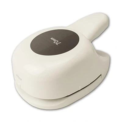 Abbildung von ARTOZ Stanzer runder Kreis Durchmesser 7,0 cm Papierstanzer, Locher, Motivstanzer zum Basteln, für Etiketten, Tischdekorationen, geeignet von 140 g/m² bis 250