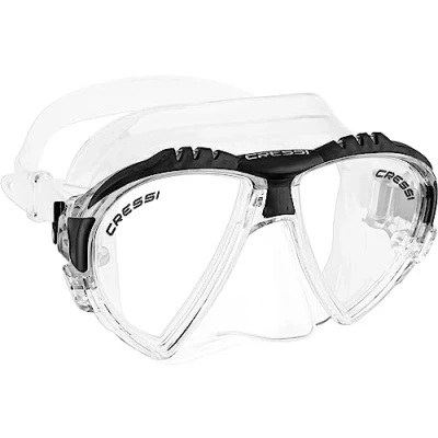 Abbildung von cressi Matrix Tauchen Schnorcheln Maske, Transparent/Schwarz, Einheitsgröße
