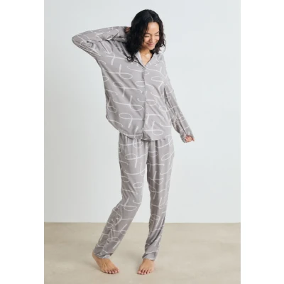Abbildung von Triumph Boyfriend SET Nachtwäsche Set, Damen, Größe: 40, Grey combination