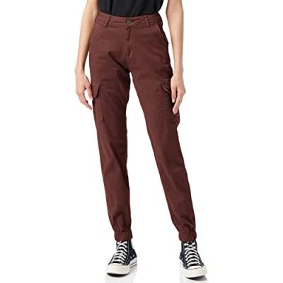 Abbildung von Urban Classics HIGH Waist Cargohose, Damen, Größe: 28, Cherry