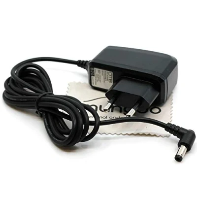 Abbildung von Ladegerät passend für Nintendo Super Entertainment System, SNES, Famicom, NES Ladekabel Kabel Netzladegerät OTB mit mungoo Displayputztuch