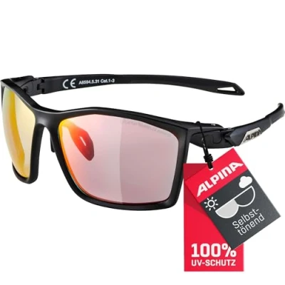 Abbildung von ALPINA TWIST FIVE QV Kontrastverstärkende, Selbsttönende &amp; Beschlagfreie Sport Fahrradbrille Mit 100% UV Schutz Für Erwachsene