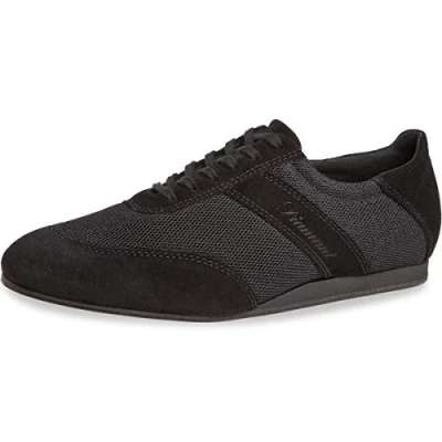 Abbildung von Diamant Herren Tanz Sneakers 192 425 577 V Veloursleder/Mesh Schwarz 1,5 cm Keilabsatz VarioSpin Sohle Größe: UK 9,5