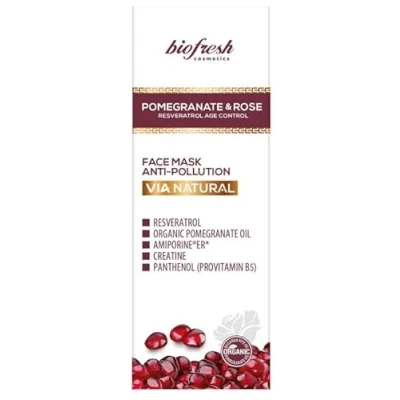 Abbildung von Biofresh cosmetics Via Natural reinigende gesichtsmaske mit granatapfel und Rosenwasser, resveratrol,panthenol,kreatin,alterskontrolle 125ml