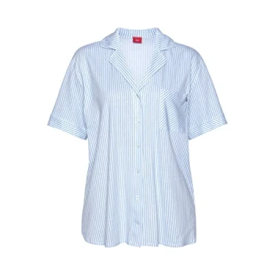 Abbildung von s.Oliver Damen Ak 140 45 Pyjamaoberteil, Blau Gestreift, 32 34 EU