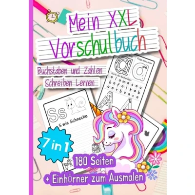 Abbildung von XXL Vorschulbuch Mädchen: Schwungübungen, Buchstaben und Zahlen Schreiben lernen Ab 4 Jahren, Erste Üben ... Kinder Jahren Spielend einfach