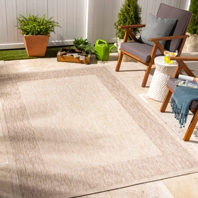 Abbildung von Surya Teppich »MELILLA«, rechteckig, 4 mm Höhe, In /Outdoor Boho Jute Optik, Balkon, Terrasse, Garten, Beige