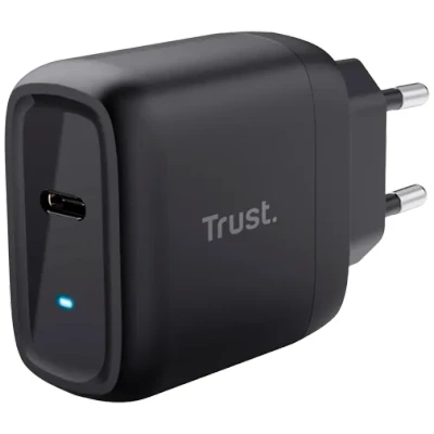 Abbildung von Trust Maxo USB C Ladegerät 45W, 75% Recycelten Materialien, Schnellladegerät Stecker mit Ladekabel 2m, Netzteil für iPhone, iPad, Samsung Galaxy, Steam Deck, Smartphones, Tablets, Laptops