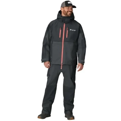 Abbildung von frogg toggs Herren II Guide wasserdichte Regenjacke, kompatibel Co Pilot Puffjacke und Westeneinlagen 2, atmungsaktiv, Schwarz/Anthrazit, X Large