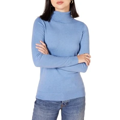 Abbildung von Amazon Essentials Damen Leichter, Langärmeliger Rollkragenpullover, Klassischer Schnitt (Erhältlich In Übergröße), Kornblumenblau, S