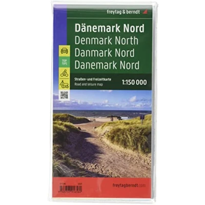 Abbildung von Dänemark Nord und Süd, Autokarten Set 1:150.000: 2 Blätter Infoguide in Kunststoff Hülle