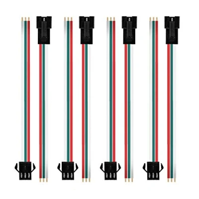 Abbildung von BTF LIGHTING JST SM 3 Pin Stecker Verbindungsstecker For WS2812B WS2811 WS2812 LED Streifen weiblich männlich 15cm Kabel 10 Paare
