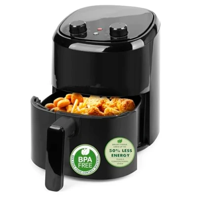 Abbildung von Emerio Heißluftfritteuse AirFryer 2.2L Volumen für 1 Person oder als Zweitgerät Frittieren mit heißer Luft ohne Öl gesünderes Cool Touch BPA frei schnelle Aufheizung 1000W