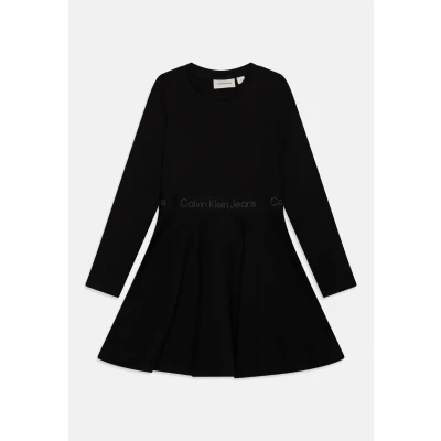 Abbildung von Calvin Klein Jeans LOGO TAPE Punto Dress Jerseykleid für Kinder, Größe: 104, Black