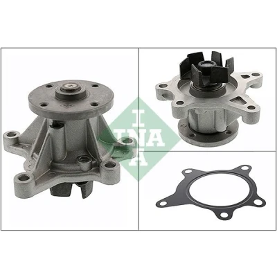 Abbildung von INA 538 0667 10 Wasserpumpe mit Dichtung für Keilrippenriementrieb HYUNDAI: ix35, i20 I Hatchback, i40 Estate, KIA: cee‘d Cerato Saloon
