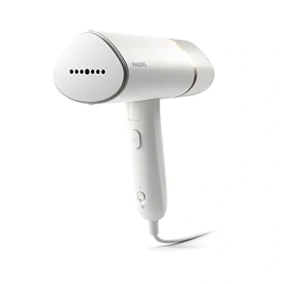 Abbildung von Philips 3000 Serie Tragbarer Dampfglätter 1000 W, Kompakt und Faltbar, 120ml Wassertank konstante Dampfleistung 20 g/min, Kein Bügelbrett erforderlich, Weiß (STH3020/10)