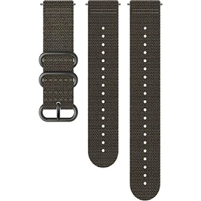 Abbildung von Suunto Ersatz Uhrenarmband, für alle Spartan Sport WRH und 9 Uhren, Textil, Länge: 24,4 cm, Stegbreite: 24 mm, Grau/Schwarz, Inkl. Stifte zur Montage, SS050229000, M/L