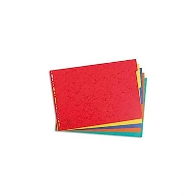 Abbildung von Exacompta 2905E Premium Register Nature Future für DIN A3 Quer aus extra starkem Colorspankarton 6 teilig volle Höhe 43 x 29,7 cm vollfarbig Farben Trennblätter Trennstreifen