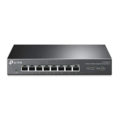 Abbildung von TP Link TL SG108 M2 8x 2.5 Gigabit Ports Ethernet LAN Switch(Plug and Play,Metallgehäuse, QoS, IGMP Snooping, Ideal für 2.5G NAS, Server, Gaming Computer, WiFi 6 AP, 4K Video) schwarz