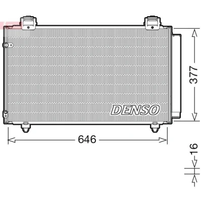Abbildung von DENSO DCN50043 Klimakondensator mit Trockner R 134a TOYOTA: Corolla IX Hatchback