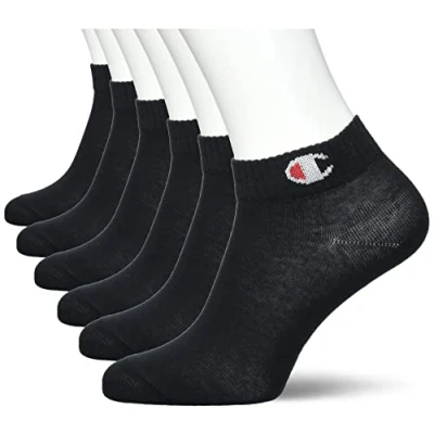 Abbildung von Champion Basic Quarter Socks 6 PACK Unisex Sportsocken, Größe: 35 38, Black