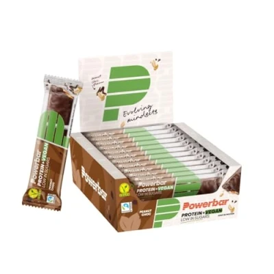 Abbildung von Powerbar Protein Plus Low Sugar Vegan Peanut Choc 12x42g High Riegel veganer Proteinriegel