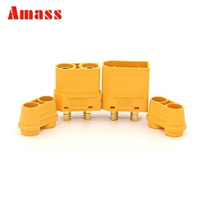 Abbildung von FLY RC 10 Stück (5 Paar) Premium XT90H Amass Goldstecker Stecker Buchse Anschlüsse Goldkontaktstecker die besten XT90 mit Isolierhülle