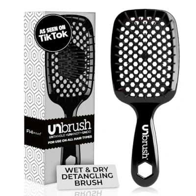 Abbildung von FHI Heat Unbrush Bürste zum Entwirren, nass und trocken, belüftet, Schwarz