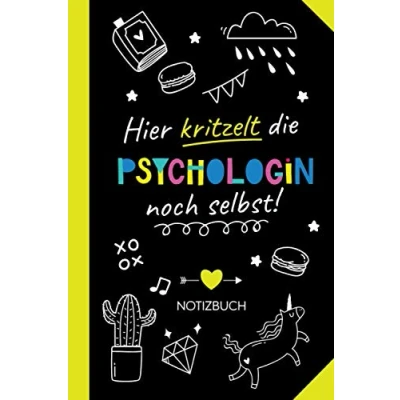 Abbildung von Hier kritzelt die Psychologin noch selbst: A5 Notizbuch als Geschenk für Witzige Psychologie Geschenke zum Danke sagen, Geburtstag oder Weihnachten