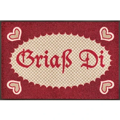 Abbildung von wash+dry Fußmatte, Griaß Di 50x75 cm, innen und außen, waschbar, Mehrfarbig