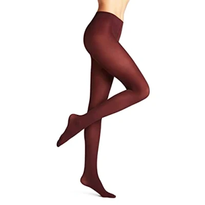 Abbildung von FALKE Damen Strumpfhose Pure Matt 50 DEN W Ti halb blickdicht einfarbig 1 Stück, Rot Barolo 8596, XL