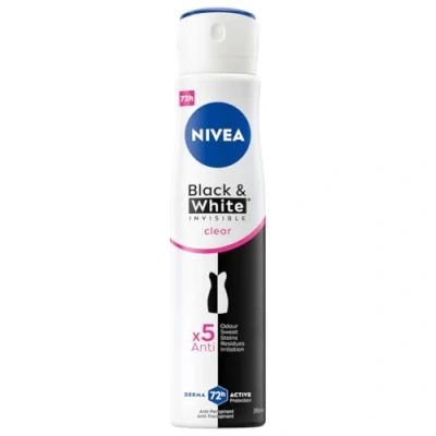 Abbildung von NIVEA Black&amp;White Invisible Clear Antitranspirant Spray für Damen 250 ml