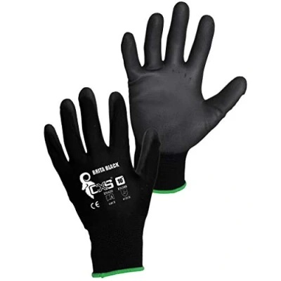 Abbildung von CXS Brita Arbeitshandschuhe Rutschfeste Montagehandschuhe Nahtlos 12 Paar (7, Schwarz)