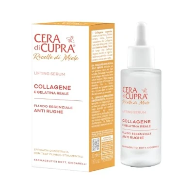 Abbildung von Cera di Cupra, Lifting Serum Kollagen und Königinnen Gelée, strafft die Haut glättet Falten im Gesicht am Hals, Made in Italy, Dermatologisch Getestet, 30 ml