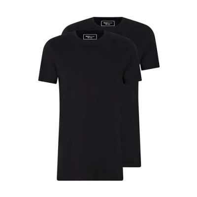 Abbildung von TOM TAILOR Denim Herren Long Fit T Shirt im Doppelpack, Schwarz, XL