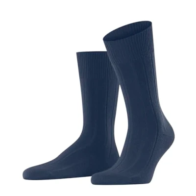 Abbildung von FALKE Herren Lhasa Rib M SO Wolle Kaschmir einfarbig 1 Paar Socken, Blau (Royal Blue 6000) neu umweltfreundlich, 47 50