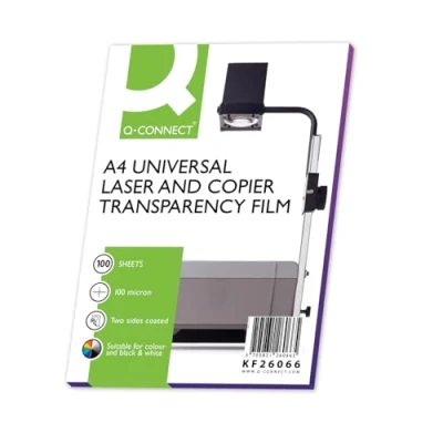 Abbildung von Q Connect KF26066 OHP Folie zum Kopieren transparent 100 Mikron Stück