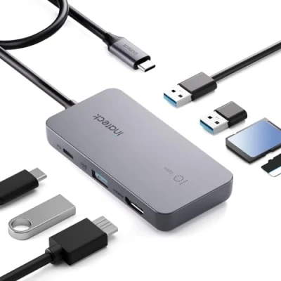 Abbildung von Inateck 7 in 1 USB C Hub mit 4K HDMI, PD 100W, 3 A 3.2 10Gbps, SD/TF Kartenleser, 50cm Kable, kompatibel Windows 7/8/10/11, Mac OS，Linux