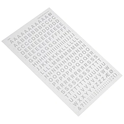 Abbildung von Buchstaben und Zahlenetiketten, Farbe: schwarz 6 mm weiß