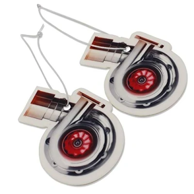 Abbildung von 2er Set Tuning Lufterfrischer Duftbaum fürs Auto Air Freshener Design Duft Anhänger (2x Roter Turbo)