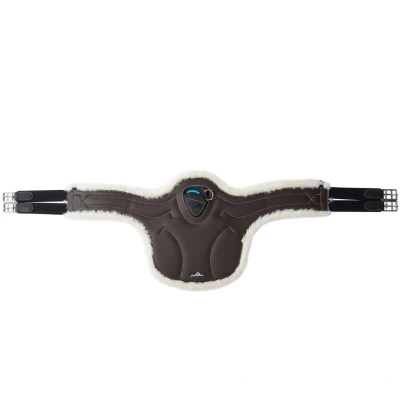 Abbildung von eQuick Sattelgurt ES Jumping Stud Fluffy Braun 135cm