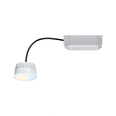 Abbildung von Paulmann 93074 LED Einbauleuchte Modul Smart Home Zigbee Tunable White Coin rund 50mm 6W 470lm 230V Satin dimmbar Deckenspot Kunststoff