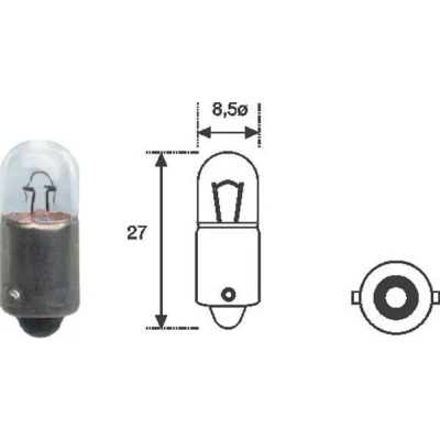 Abbildung von MAGNETI MARELLI 002893100000 Glühlampe, Blinkleuchte 12 4 T4W BA9s AUDI: 80 B4 Avant, A3 Sportback, A4 B5 VOLKSWAGEN: TRANSPORTER Bus