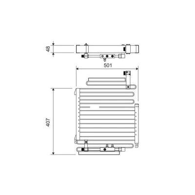Abbildung von VALEO 814288 Klimakondensator ohne Trockner Aluminium 407 R 134a AUDI: 80 B4 Saloon, 90 B3, Coupe B3